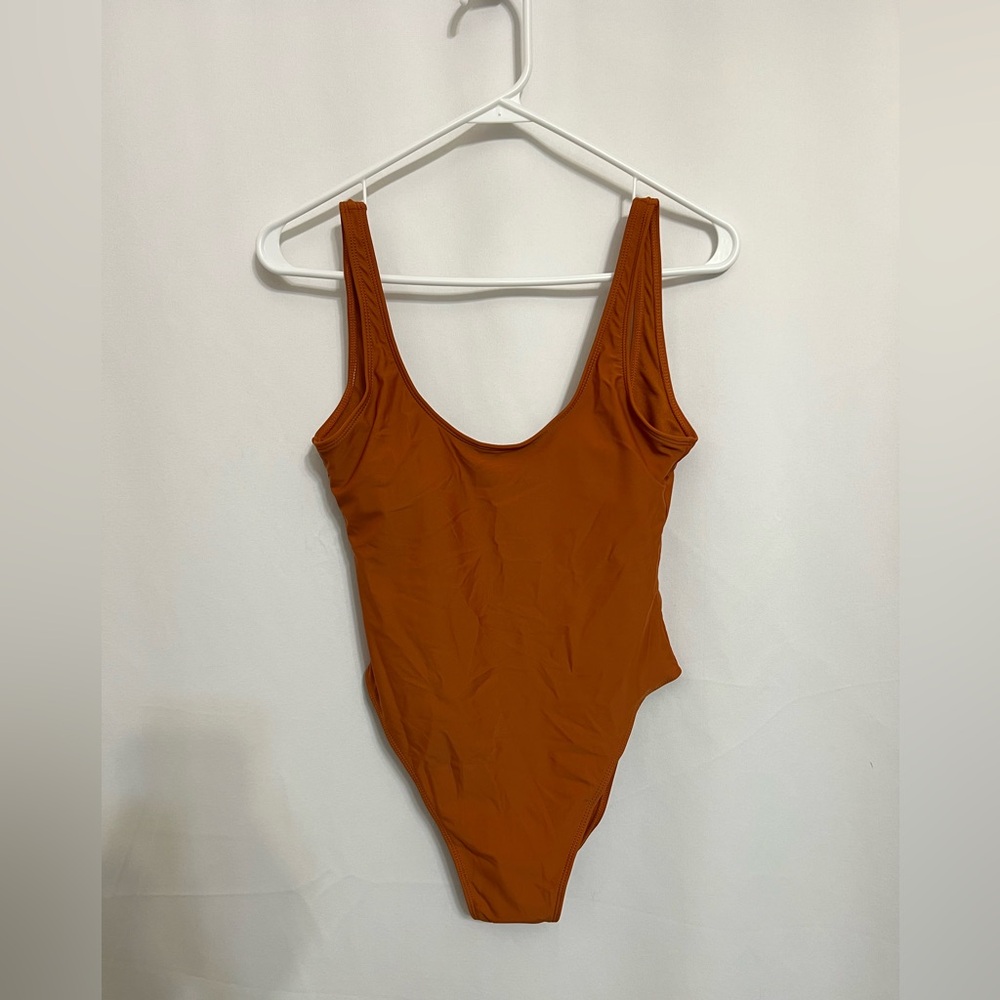 Rust Orange One-Piece Swimsuit